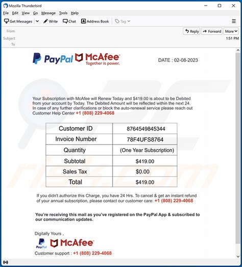 mcafee total corp email|Payment For McAfee Subscription Email Scam .